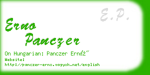 erno panczer business card